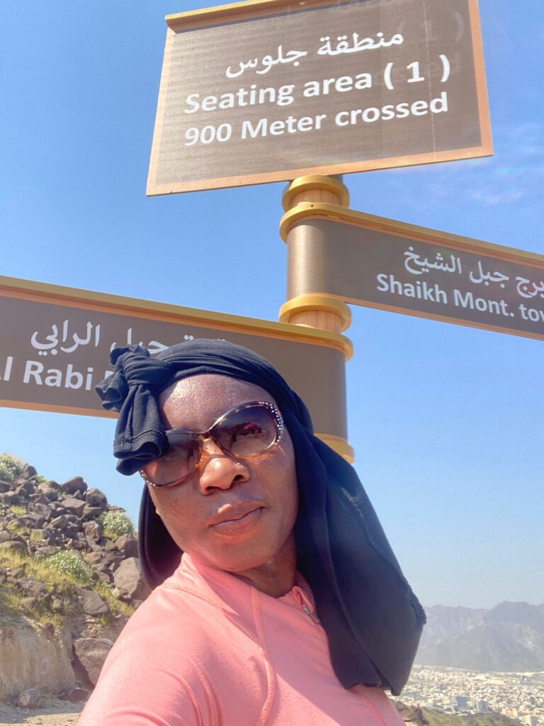 A selfie of Energetic EJ at the 900meter mark on the hiking trail at Al Rabi Tower, Sharjah, UAE.
